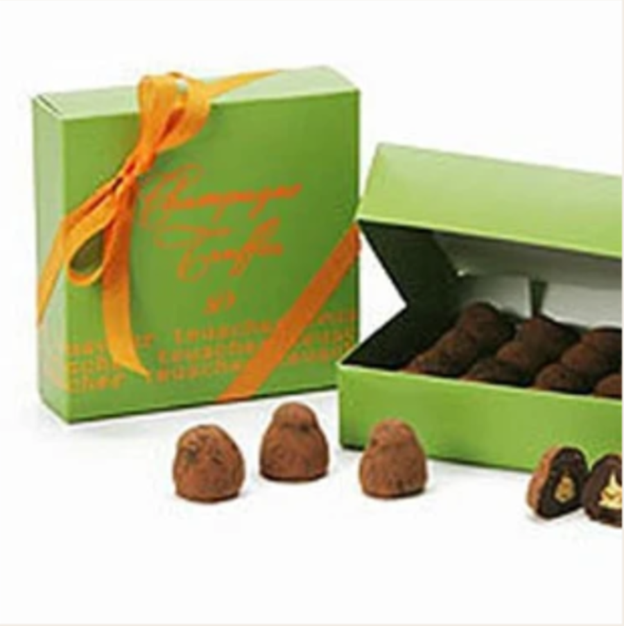 Dark champagne truffle